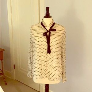 Max Studio dotted chiffon shirt